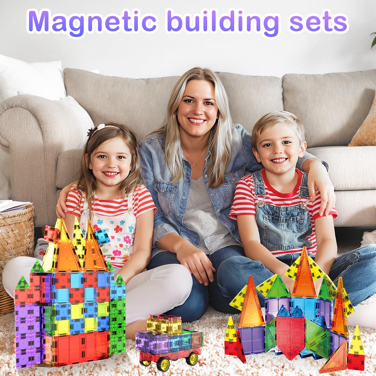 MiniGear Magnetic Tiles Building Toy – Portable Mini Magnetic Blocks Travel Set (32/42 Pieces), Montessori Educational Toy for Kids Ages 3–12, Preschool & Classroom Must-Have – Perfect Travel toy, Easter & Christmas Gift for Boys & Girls