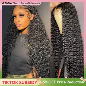 West Kiss Ready Go Glueless Deep Wave 7x4 Closure Wig Human Hair Pre Cut Lace 7x5 Closure Wig Pre Bleached PrePlucked 13x4 Lace Front Wig SpringStatements