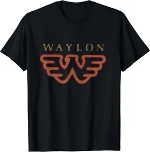 Waylon Jennings - Official Merchandise - Flying W Logo T-Shirt - Unisex Cotton - Size S-5XL