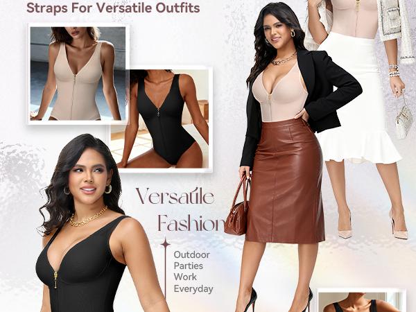 SHAPSHE Women's Single-Row Hook & Zipper Waist Shapewear for Butt Lifter Bodysuit - Seamless Shaping & All-Day Comfort SHAPSHE Women's Single-Row Hook & Zipper Waist Shapewear for Butt Lifter Bodysuit - Seamless Shaping & All-Day Comfort