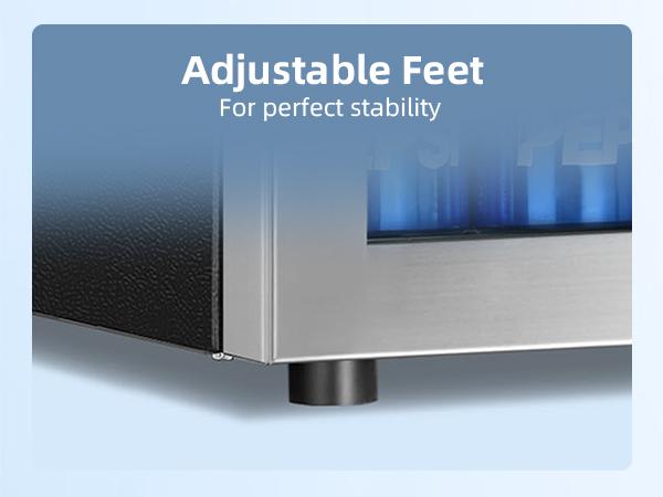 Antarctic Star 1.7 Cu.Ft Beverage Refrigerator 68 Can or 16 Bottle Capacity with Seamless Glass Door, Digital Control & Quiet Compressor, Freestanding Mini Fridge for Bar, Kitchen, Office - Silver