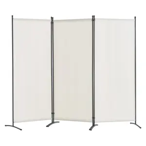 VEVOR Room Divider,  , 3 Panel Room Dividers and Folding Privacy Screens , Fabric Partition Room Dividers for Office, Bedroom, Dining Room, Study, Freestanding, White