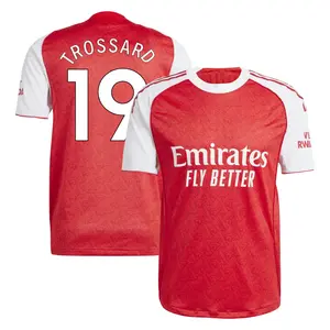 Red Color ARS Trossard Home 25/26 Jersey, ARS Trossard Red Color Short Sleeve Soccer Jersey