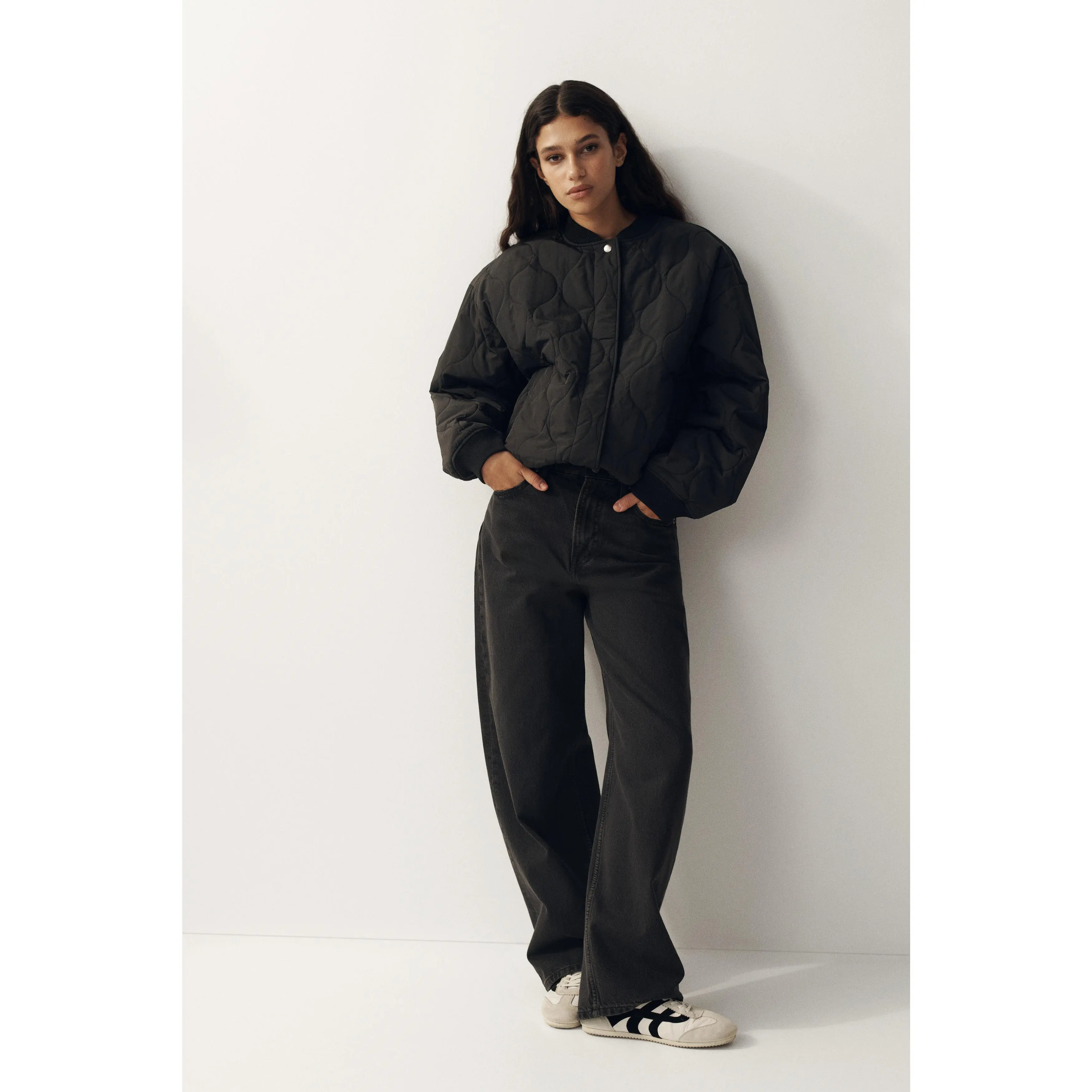 H&M Quilted bomber jacket