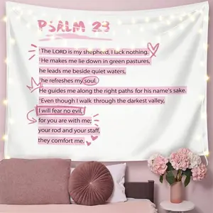 Bible Verses Christian Tapestry, Inspirational Christian Tapestry for Women,Indoor Outdoor Wall Art Tapestries for Bedroom,  Light 40X30In (102X76Cm) Home Textile Decor