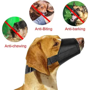 5Pcs/Set Adjustable Breathable Safety Small Medium Large Extra Dog Muzzles for Anti-Biting Anti-Barking Anti-Chewing Safety Protection(Black)