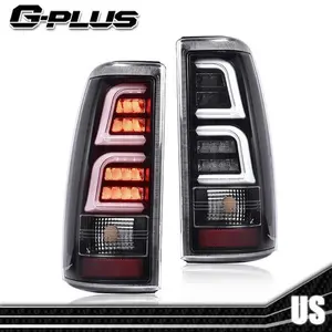 LED Tube Tail Lights Brake Lamps Fit For 1999-2002 GMC Sierra 1500 2500 3500 G-PLUS