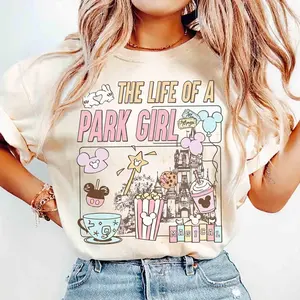 Coquette Park Girl Aesthetic T-Shirt  Retro Pastel Best Day Ever Tee  Castle Inspired Theme Park Shirt  Cute Vacation Outfit for Girls Trip