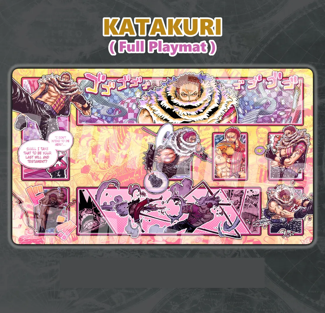 O-P One Piiece Katakuri TCG CCG Playmat Anime Desk Mat Mousepad Trading Card Game Mat