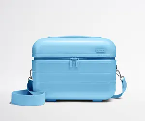 The Train Case in Glazed Opal Blue