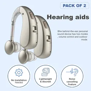 1Pair OTC Hearing Aids for Adults – Discreet In-Ear Hearing Amplification, Rechargeable, No Prescription Care Daily
