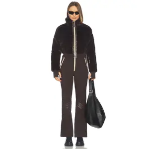 My Sunday Ski Faux Fur Altitude Ski Suit in Chocolate