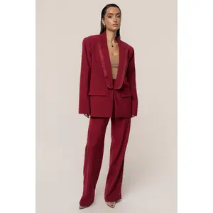 Burgundy Suite Life Woven Blazer Burgundy Suite Life Woven Blazer