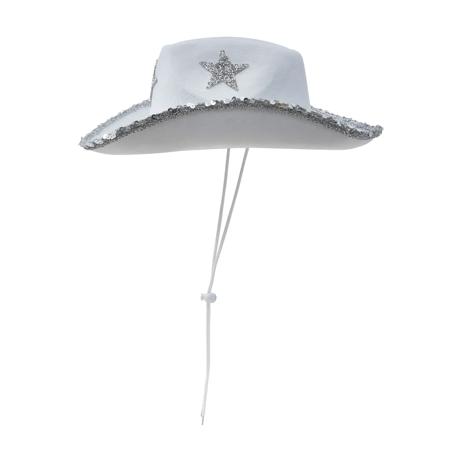 Women\'s Rhinestone Star Cowgirl Hat Wide Brim Diamond Glitter Womens Rhinestone Cowboy Hat Wide Brim Diamond-Glitter  main image 4