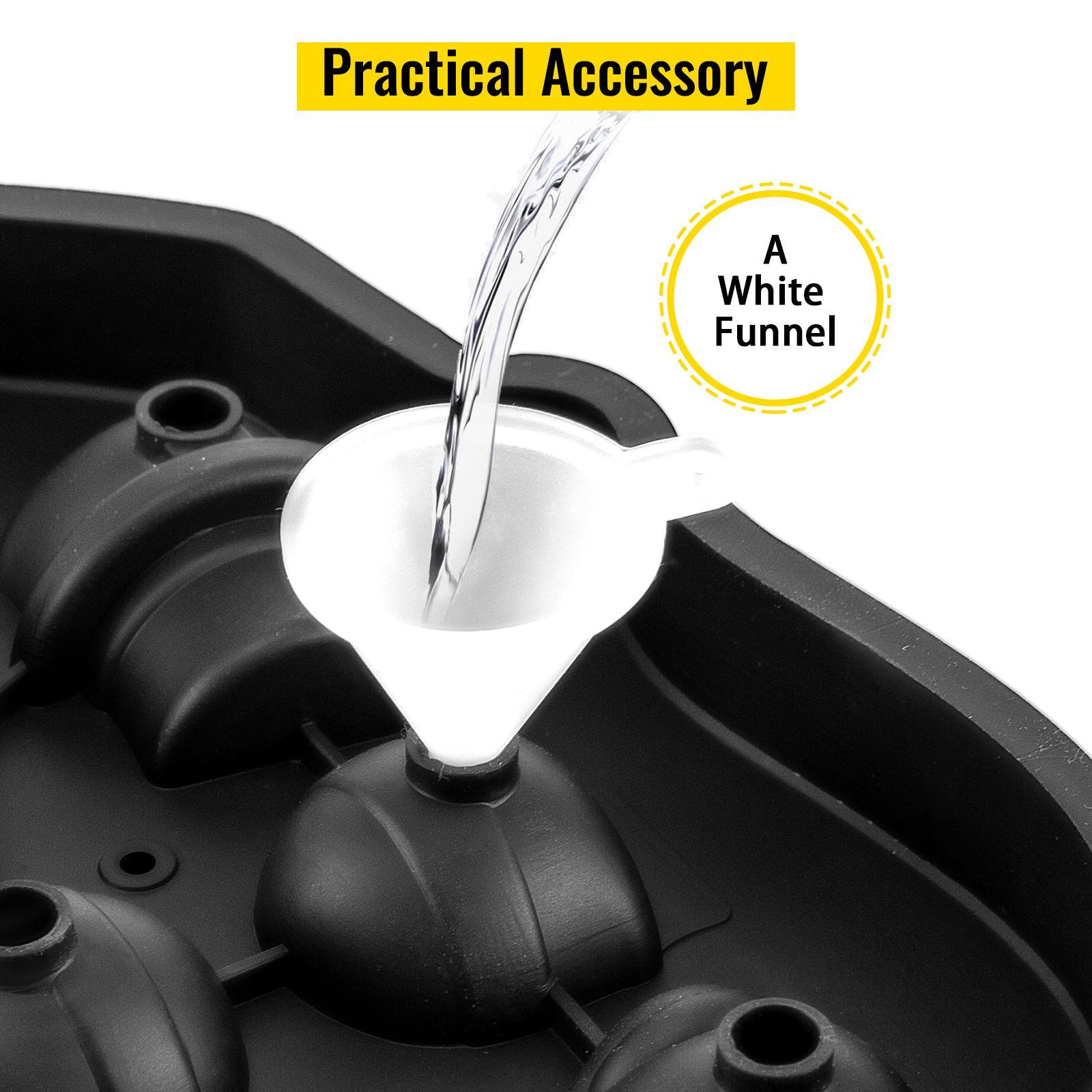 VEVOR Skull Ice Cube Tray, 6-Grid Skull Ice Ball Maker, Flexible Black Silicone Ice Tray with Lid & Funnel, Skull Ice Cubes in 3 Distinct Patterns for Beverages & Chocolates on Parties & Holidays VEVOR Skull Ice Cube Tray, 6-Grid Skull Ice Ball Maker, Flexible Black Silicone Ice Tray with Lid & Funnel, Skull Ice Cubes in 3 Distinct Patterns for Beverages & Chocolates on Parties & Holidays