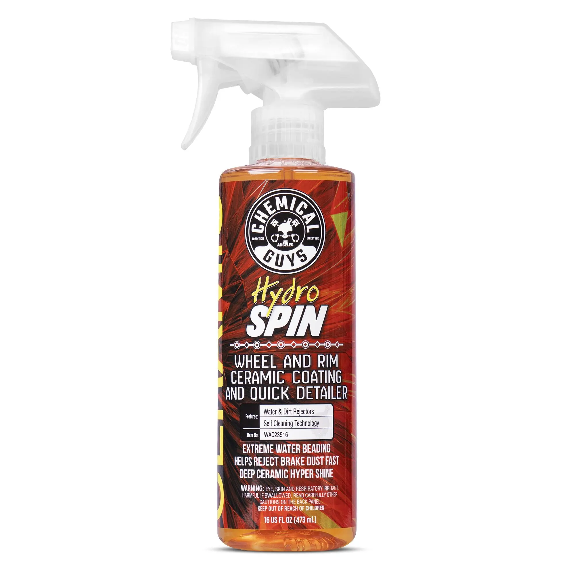 CHEMICAL GUYS HydroSpin Wheel, Rim and Tire Coating & Quick Detailer Car Accessories - Durable Protective Layer, Repels Brake Dust, Dirt, Extreme Water Beading, 12-Month Protection