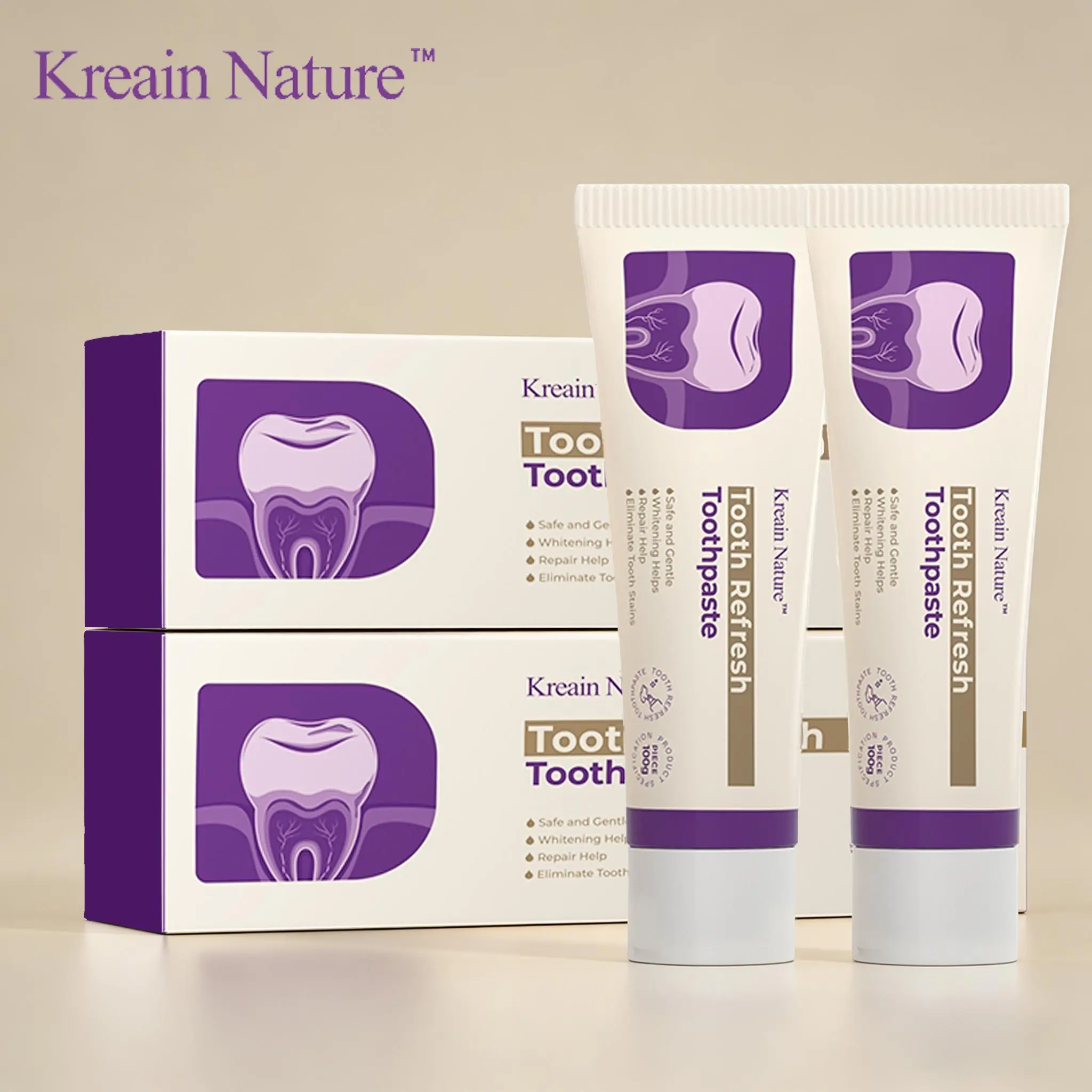 Kreain Nature Oral Care Toothpaste: All-day fresh breath, prevents tooth loss, natural ingredients, gentle care, cavity-fighting toothpaste Oral Care Product