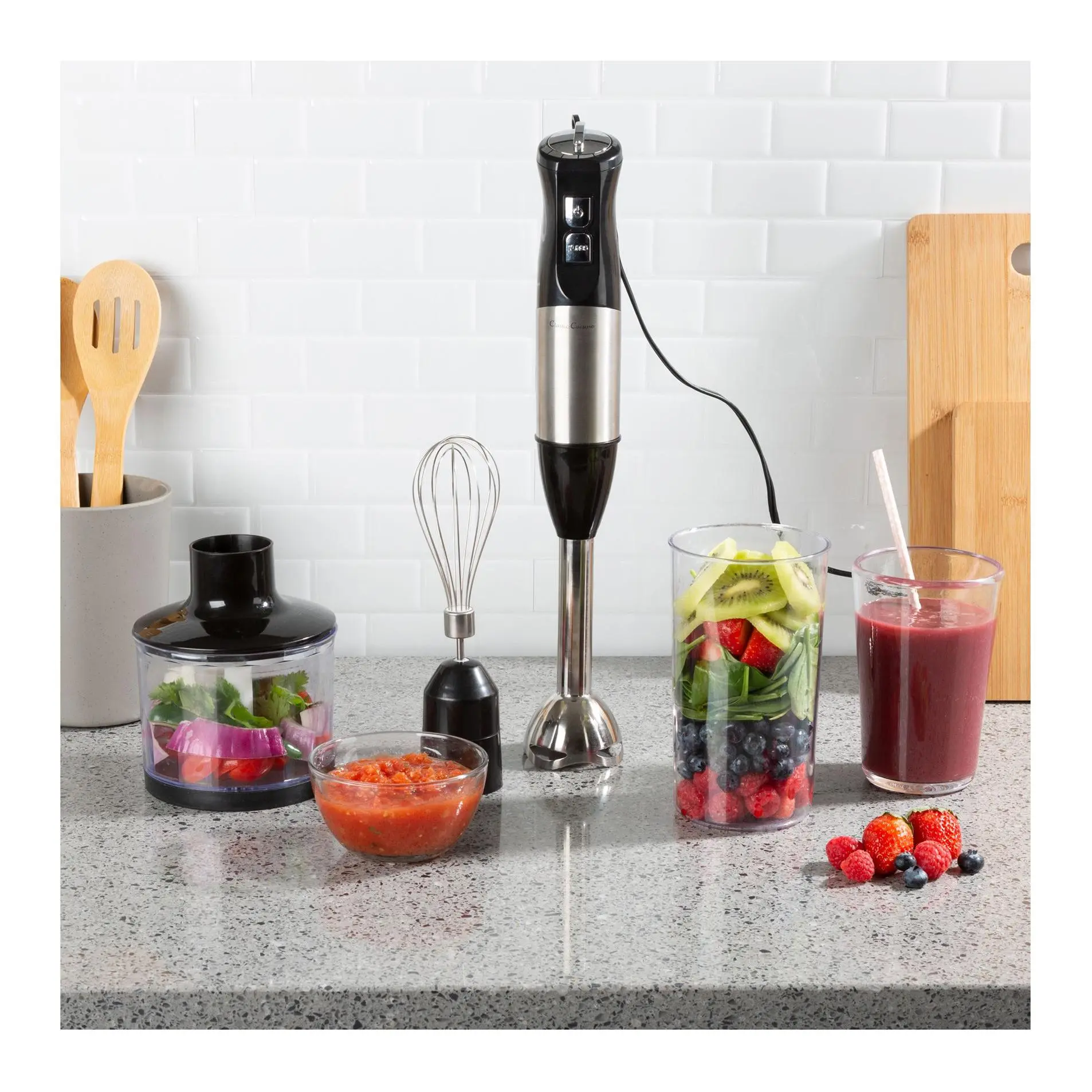 Classic Cuisine 6-Speed 4-in-1 ImmersionBlender