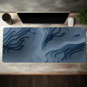 Wave  Pattern  Design Large Gaming Desk Mat, 1 Count Non-slip Rubber Base Mouse Mat, Desk Pad for Laptop, Office Desk  Poccessories for Home Office Game