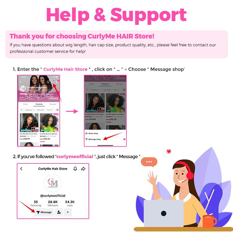 CurlyMe 3 IN 1 Water Wave Glueless Black Wig With Golden Brown Highlight Wear Go Half Wig