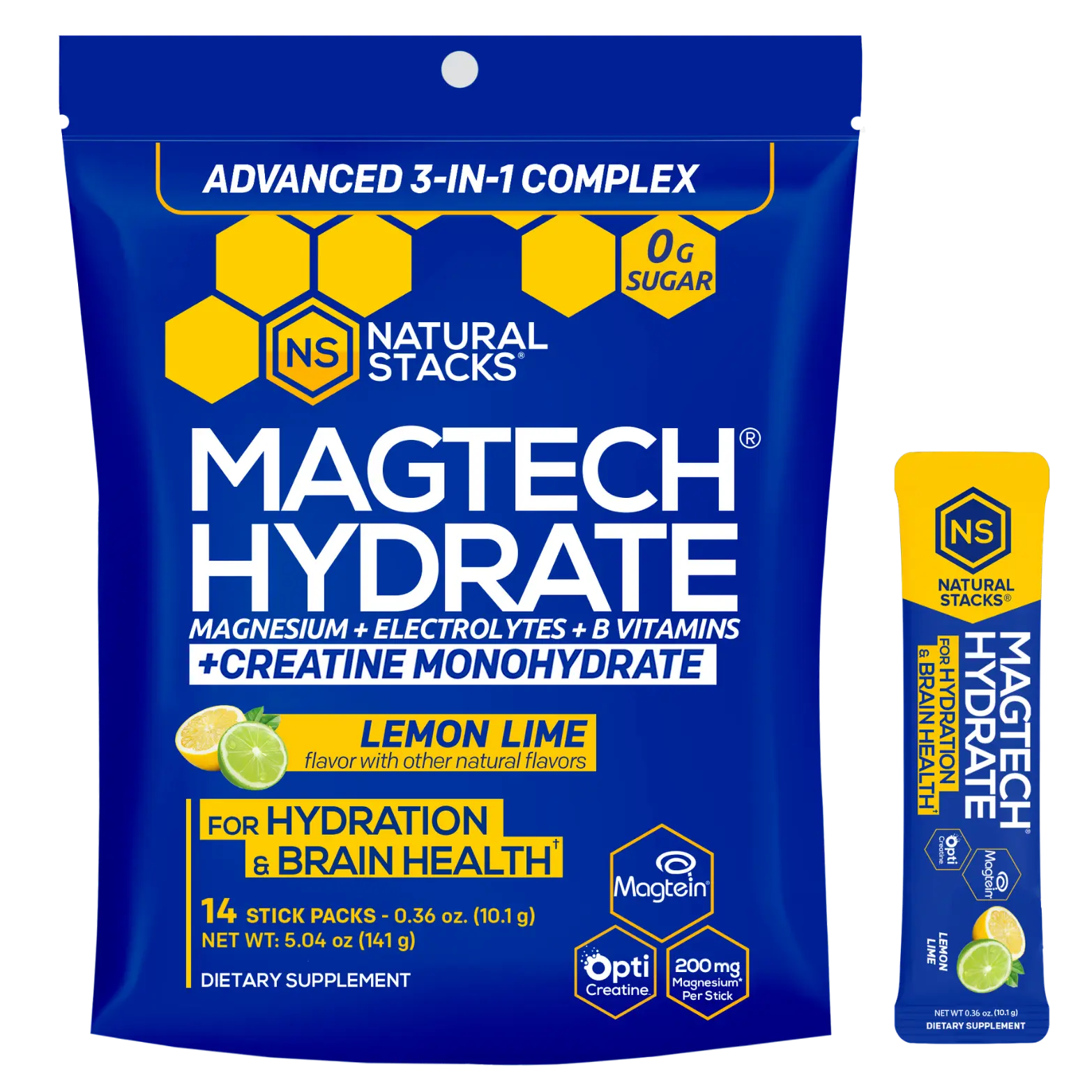 MagTech Hydrate + Creatine - Fuel Physical and Mental Energy. Support hydration with electrolyte drink. Magnesium for brain health*