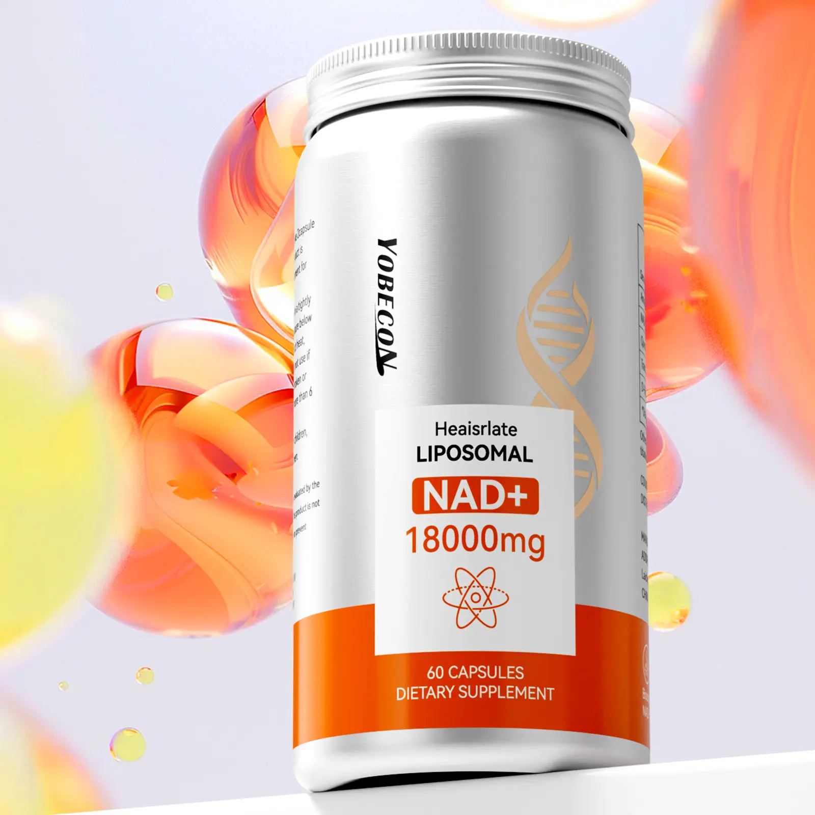Heaisrlate Liposomal NAD+ Resveratrol Capsules - 18000mg NMN Alternative, Vitamin-Infused Antioxidant Supplement for Adults' Immune Support, Energy Boost, Brain Health, Skin Care, Ideal Health Gift