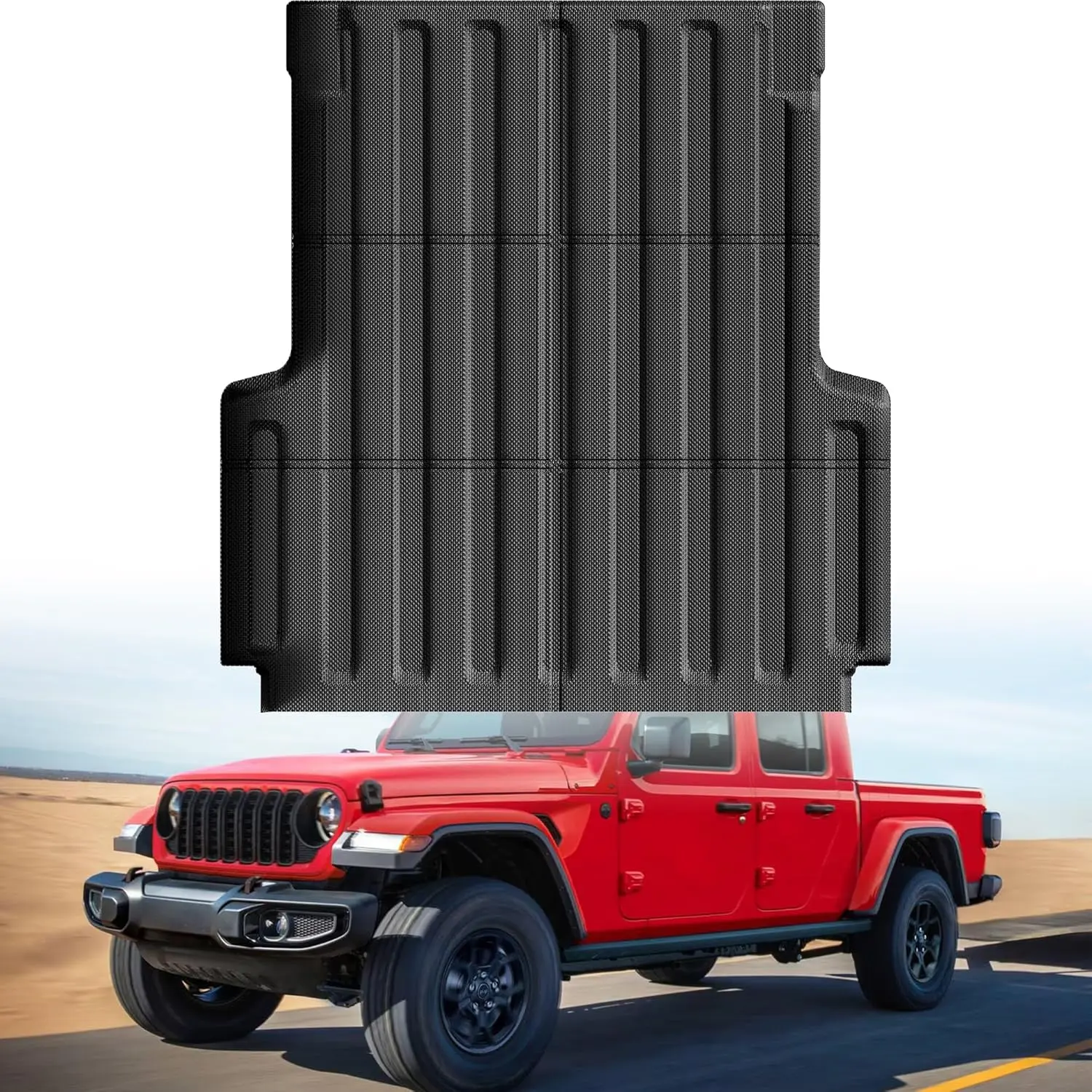 Truck Bed Mat Bed Liner Fit for Jeep Gladiator JT 2025 2024 2023 2022 2021 2020 (60 inches), Vehicle Truck Bed Liner Custom Fit All Weather Protection TPE Pickup Car Bed Mat