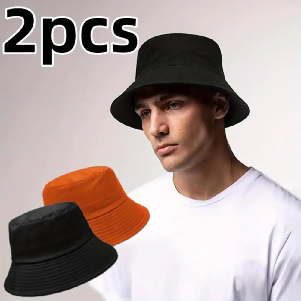 2pcs UV Resistant Foldable Fisherman Hats for Men and Women - Perfect for Fishing, Hiking, Camping, Gardening, and Beach Activities