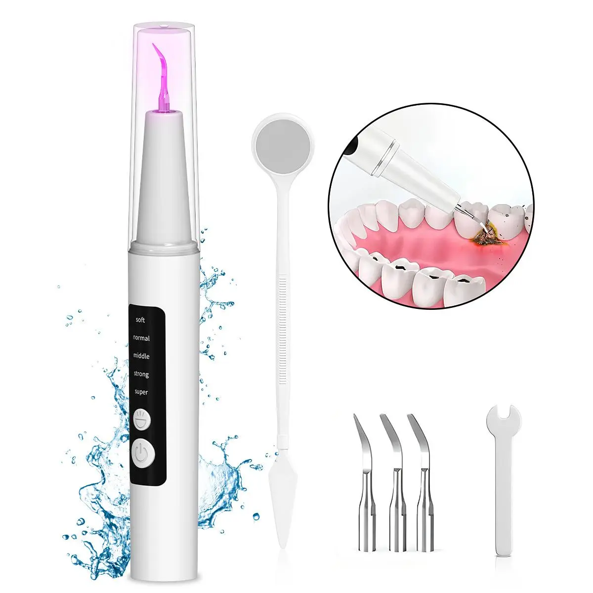 Oceantree Rechargeable Electric Oral Scaler with LED Light, 5 Modes, Water Flosser - Cost-Effective Home Teeth Cleaning Kit for Adults' Daily Oral Care#SummerVibes tiktokshopbacktoschool