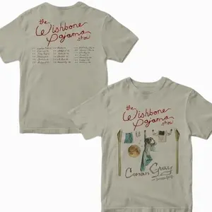 Conan Gray The Wishbone Pajama Show 2025 Merch Cover Art With Date Back Two Sided T-Shirt/Hoodie Q