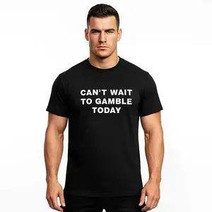 Soft Cotton Crewneck Tee Can't Wait To Gamble Today Heavy Cotton Tee - Funny Shirt - Poker - Blackjack - Casino - Gift For Men and Women - Roulette - Slots