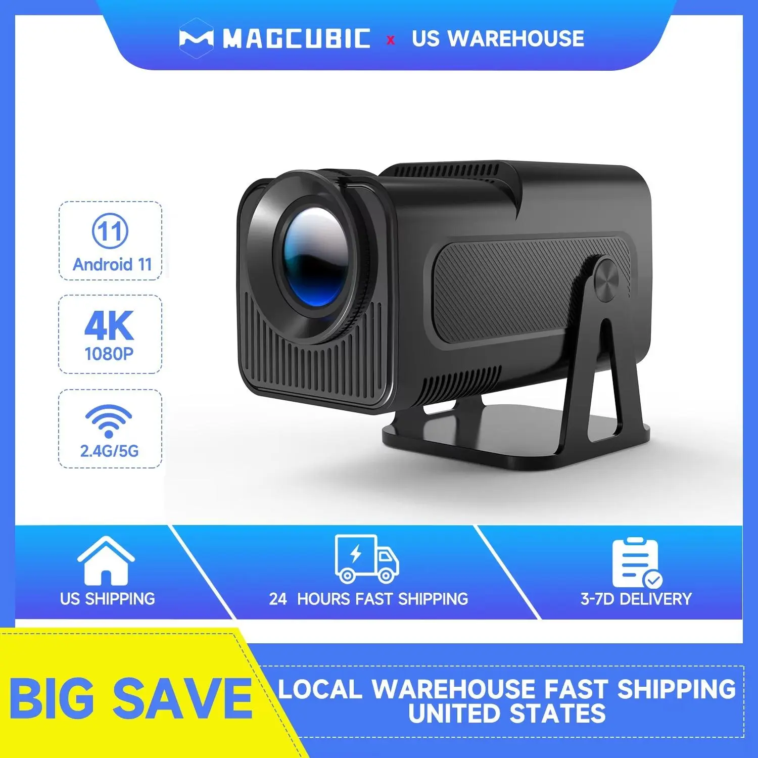 [US warehouse] Magcubic HY320 Projector Android 11 Native 1080P Wifi6 BT5.0 4K Videosource Supported Cinema portable Allwinner H713 Projetor Upgrated #SummerFinds #DealsForYouDaysrvibes