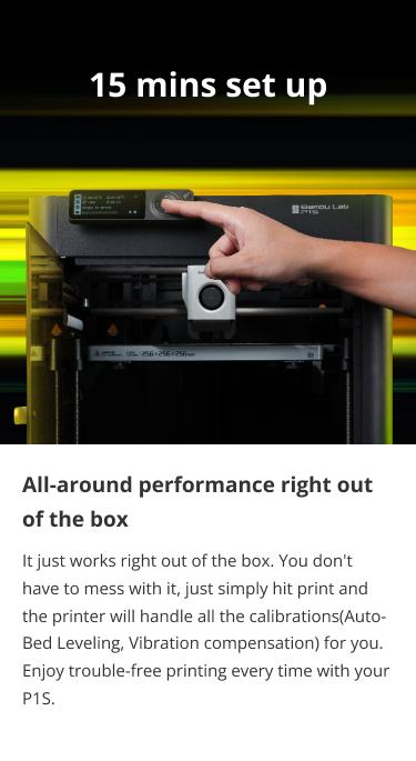 Bambu Lab P1S 3D Printer, P1S Combo (with AMS), Support Up to 16 Colors/Multi Materials, 500mm/s Fast Printing & High Precision, CoreXY & Auto Bed Leveling, Ready-to-Use FDM 3D Printers Large Print Size Bambu Lab P1S 3D Printer, P1S Combo (with AMS), Support Up to 16 Colors/Multi Materials, 500mm/s Fast Printing & High Precision, CoreXY & Auto Bed Leveling, Ready-to-Use FDM 3D Printers Large Print Size