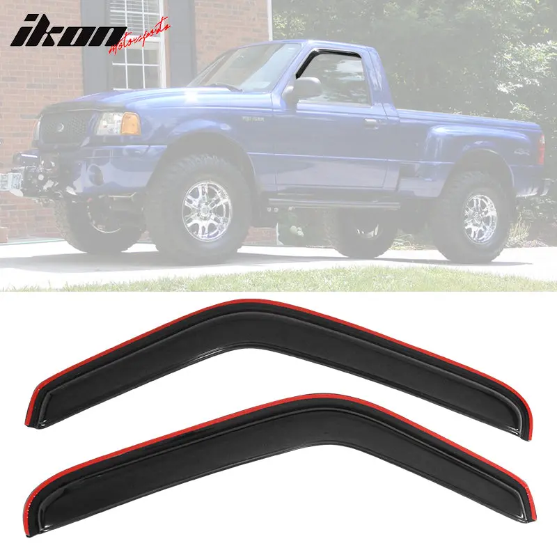 Fits Ford Ranger 1993-2011 Slim Style Smoke Tinted Acrylic Window Visor