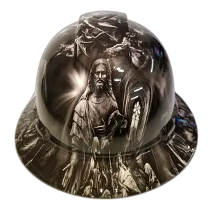 Jesus Angels Cathedral Art - Custom Hydro Dipped Full Brim Hard Hat