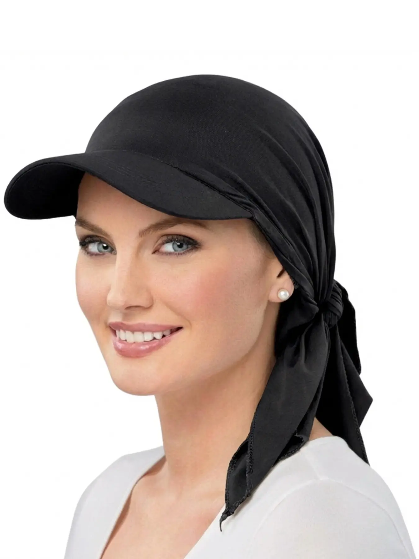 1pc Ethnic Brim Headscarf Hat, Tie-Back Baseball Cap, Outdoor Sunshade Hat, Casual Trendy Hat, Fashion Hats, Stylish and Functional Accessory for All Seasons, Casual Summer Hat