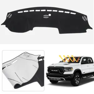 Custom Fit Dash Mat for 2019-2026 Dodge RAM 1500 2500 3500 Non-Slip UV Protection Anti-Glare Dashboard Cover Accessories Black