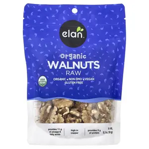 Elan Organic Walnuts, Raw, 5.3 oz (150 g)