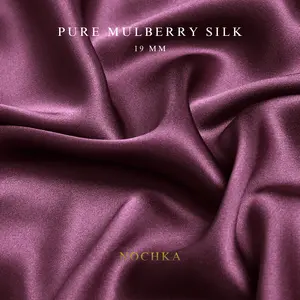 Magenta Color 100% Pure Mulberry Silk Fabric 19mm Cut-to-Size Silk Fabric