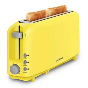 2 Slice Slim Toaster, Single 10" Long Slot Toaster Fits Bagels & Artisan Bread, 6 Shade Settings, Cancel/Reheat/Defrost, Removable Crumb Tray, Auto Shut-Off, Black