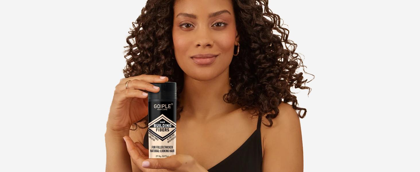 4-in-1 Hair & Beard Styling Set with Hair Fiber & Pump Dispenser & Application Card – Enhancements Barber Spray Volumizing Gentle Blend (Black)