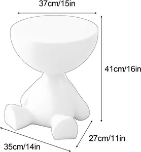 Mini Circle Side Table, Small Modern Bowl-Shaped Coffee Table, Sofa End Table Nightstand, Modern Bedside Home Decor for Living Room, Bedroom，Living Room