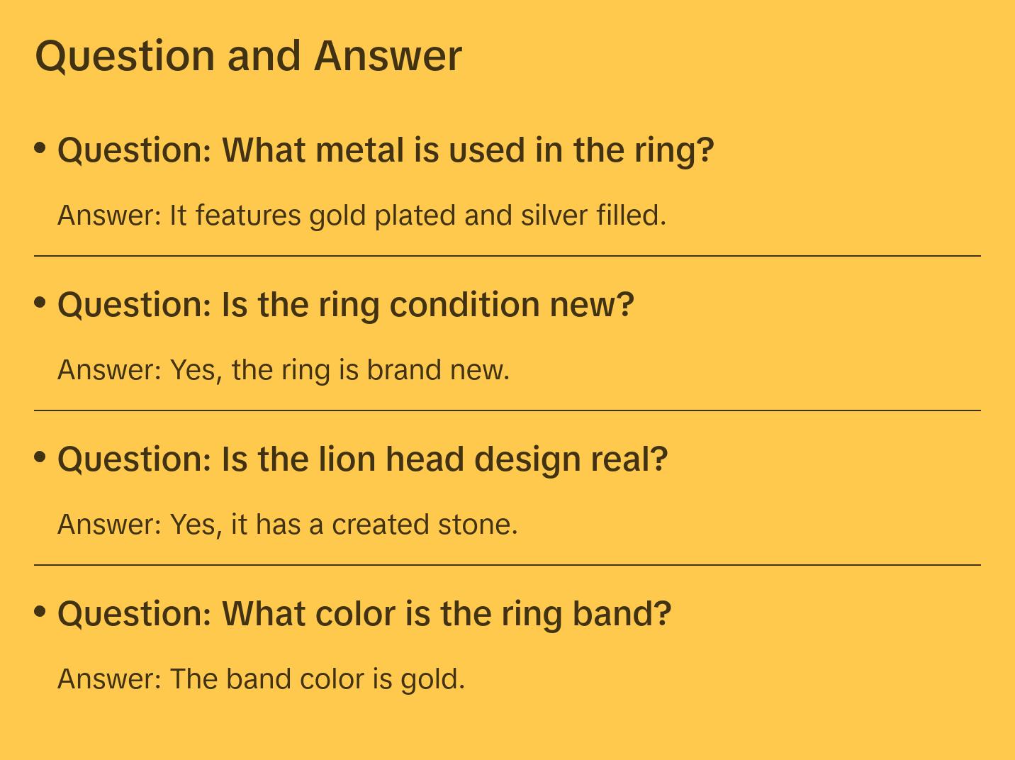 925 Sterling Silver Anillo Lion Head Gold Plated Men's Ring