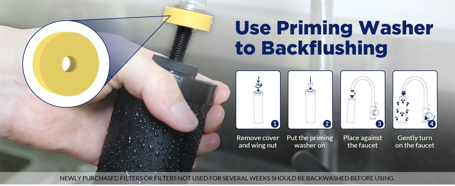 Membrane Solutions /Wakiwaki U3P UV Smart System 2.25-Gallons Stainless Steel Gravity Water Filter Fed Tank with 3 Black Filters