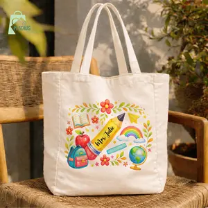 Custom Teacher 10oz Tote Bag, Teacher Gift Bag, Teacher Appreciation Gifts, Teacher Bags, Teacher Gift, School Spirit Tote Bag,Back to School Bag