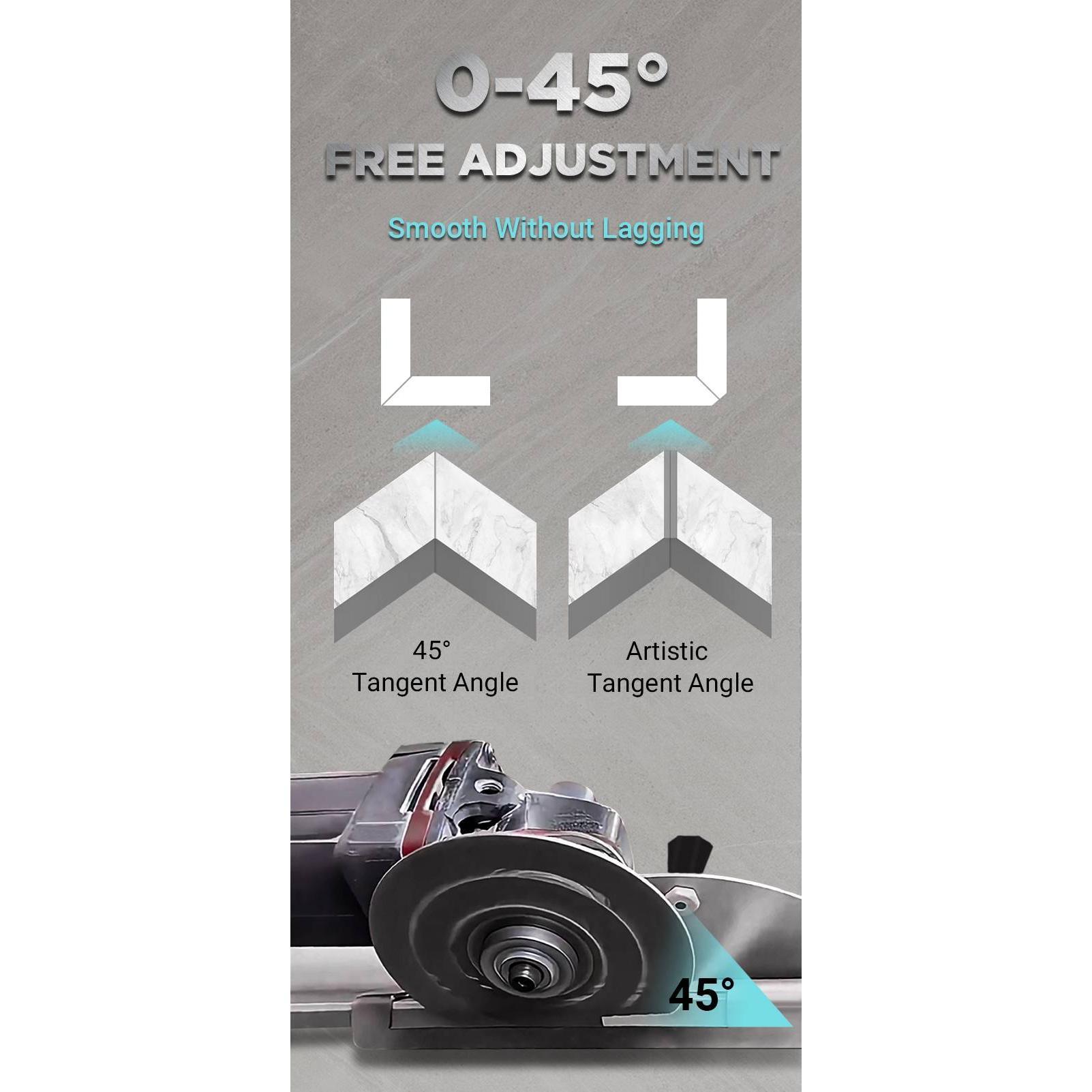 Angle Grinder Stand for Tile 45° Chamfer Cutting