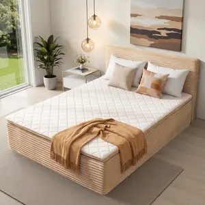 CAODOC Boneless Bed No Assembly Required, Foam & Spring Hybrid Floor Bed, No Frame Mattress Bed for Bedroom Guest Room RV