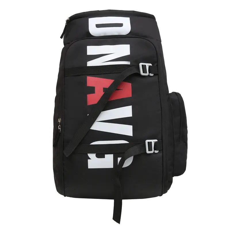 A gym bag backpack, hiking backpack, camping backpack, laptop travel backpack, overnight travel bag, carry-on luggage backpack, or school travel backpack.