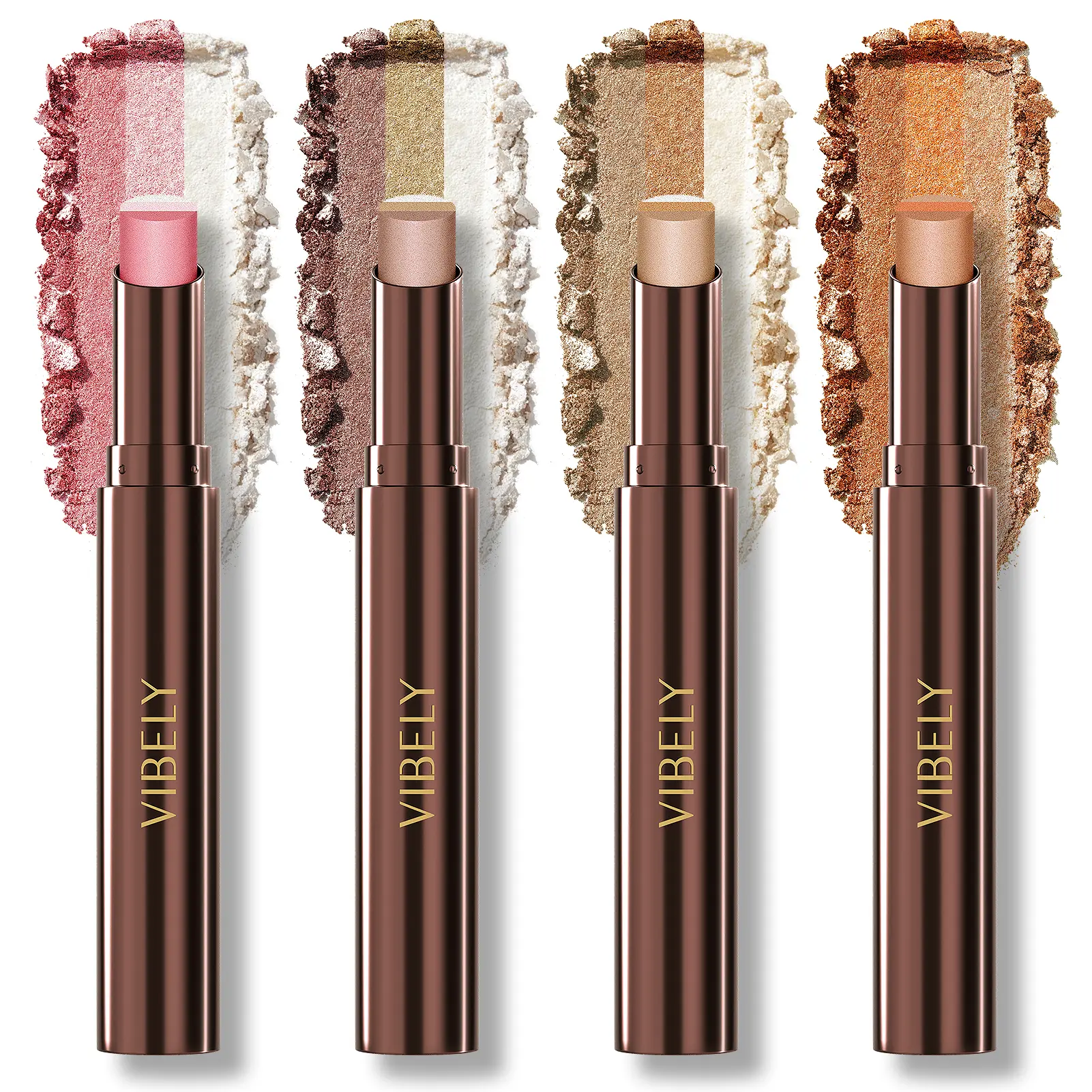 Dual Color Eyeshadow Stick with a Glitter Gradient, Hypoallergenic and Waterproof 3-in-1 Eye Makeup Pencil with Primer for an Effortless Makeup Routine, Eyeshadow Pencil, Alt Makeup