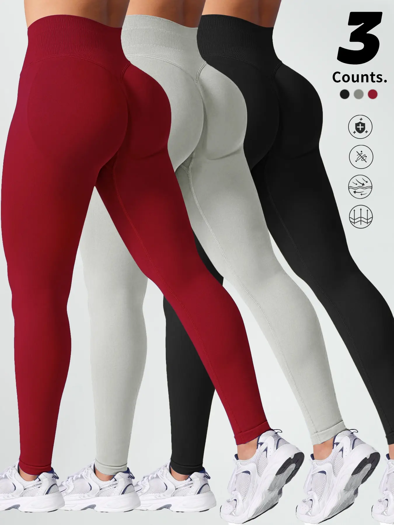Women's High-Waisted Gym Yoga Pants, Soft Breathable Sportswear, Ideal for Fitness & Daily Wear, Available in Leggings Activewear, high waists leggings, High Stretch Sporty